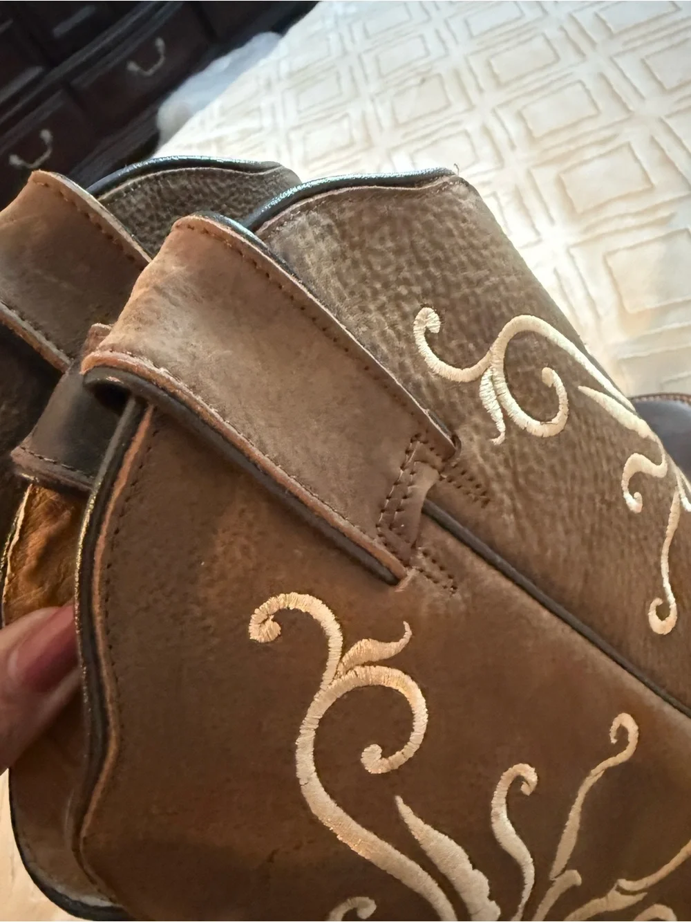 Women's Brown Embroidered Western Boots